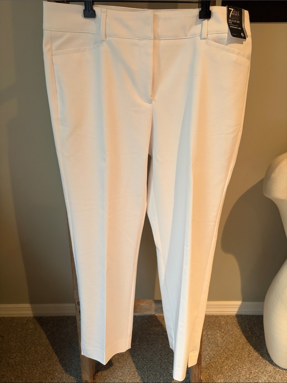 NYC White Straight Leg Pants NWT